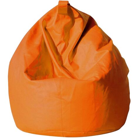 Poltrona Pouf in nylon impermeabile e imbottita nera