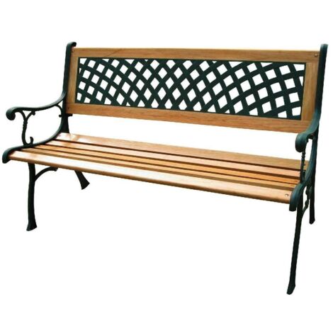 Panchina da giardino tre posti in ghisa e legno arredamento esterni panchina parco