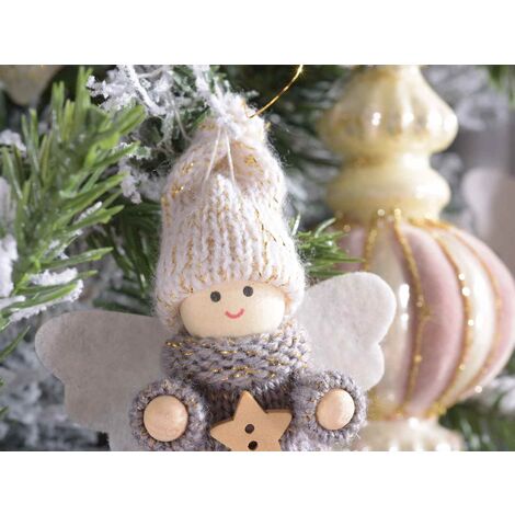 TOPBATHY Angelo Di Natale In Peluche, Decorazione Appendiabiti Per Albero, Artigianato Carino Per Feste E Addobbi Natalizi