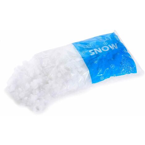 Neve Artificiale a Batuffoli Decorazione Natalizia per Casa, Vetrine, Presepi Confezione da 510 Grammi Addobbi per Allestimento Natalizio