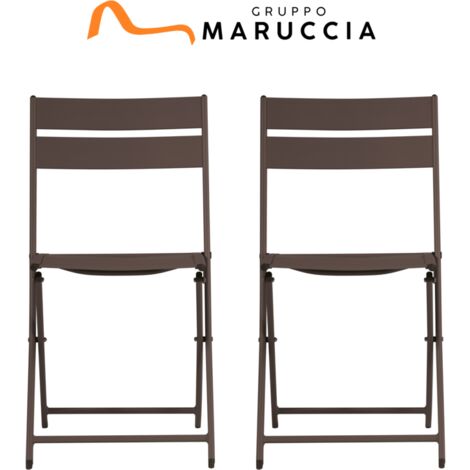 Gruppo Maruccia Set 4 Sedie Bar in Alluminio Rinforzato Sedie per Esterni  in Alluminio Sedie Impilabili : : Giardino e giardinaggio