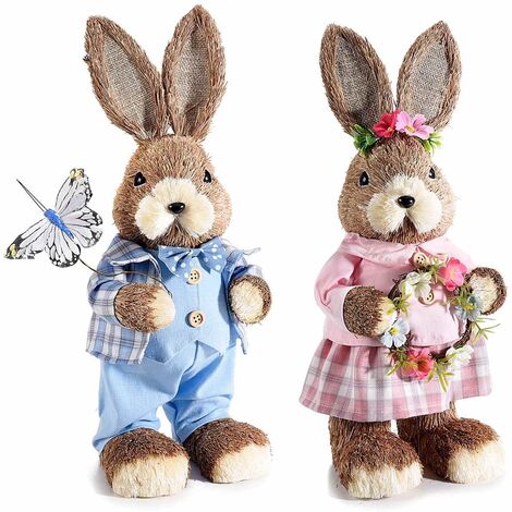 6 Coniglietti Pasquali In Carta - Decorazioni Colorate Per Casa, Primavera, Riutilizzabili - Foto 7