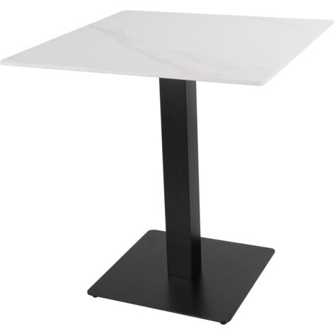 Tavolo bar pietra sinterizzata effetto marmo uso interno esterno 80x80 cm