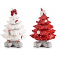 Barattoli da Cucina per Alimenti a Forma di Alberi di Natale in Ceramica