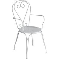 Set 4 Sedie Bar e Giardino Impilabili Sedie Giardino Shabby Chic Sedie Impilabili per Esterni con Cuscini