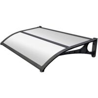 Pensilina modulare bianca tettoia per porte e finestre 135 x 100 centimetri