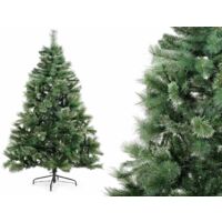 Pino Natalizio Artificiale Verde con 3 Tipologie di Rami Albero di Natale Artificiale con 724 Rami Altezza 1,80 Metri Diametro 1,10 Metri