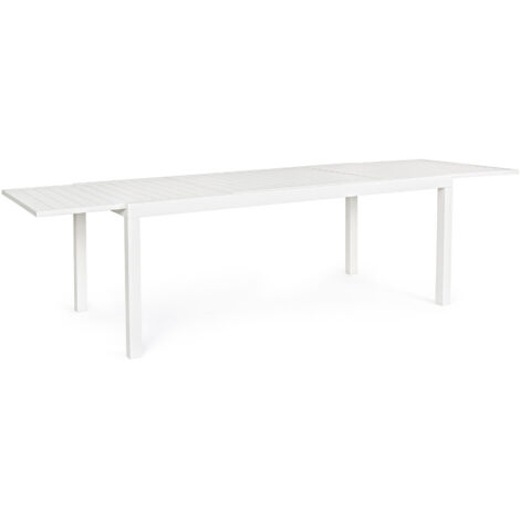 Tavolo allungabile in Alluminio dogato  200-300X100 Bianco