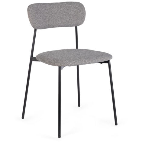 Set 2 Sedie da Pranzo in Fibra Sintetica, Grigio Scuro (1/5)