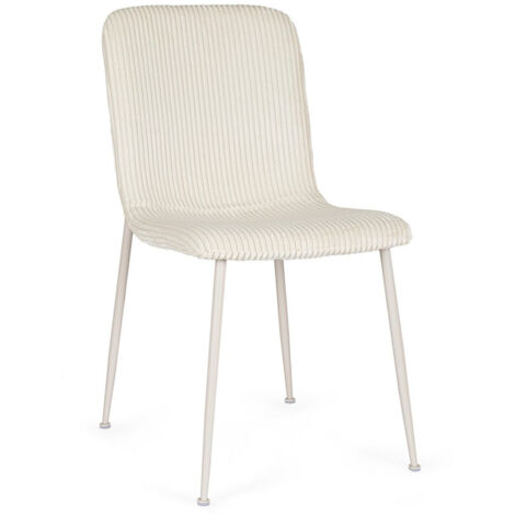 Set 4 Sedie da Pranzo in Fibra Sintetica, Costina Beige (1/5)