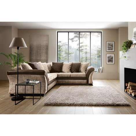 Brown deals corner sofa