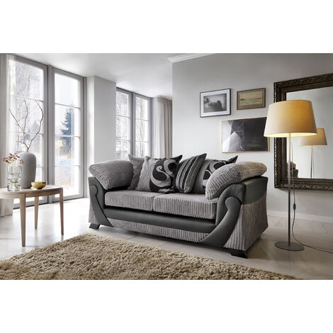 2 Seater Abakus Direct Cuddle Chair in Dark Grey 2 Seater Sofa Settee Angie 3 Seater Armchair or Love Seat 