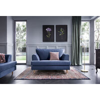 Harper Cuddle Chair - color Oxford Blue