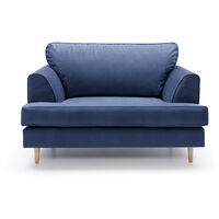 Harper Cuddle Chair - color Oxford Blue