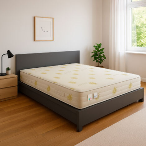 Baldiflex Materasso Memory Foam 25 cm Duck con fodera Aloe Vera Matrimoniale misura 160x200 cm