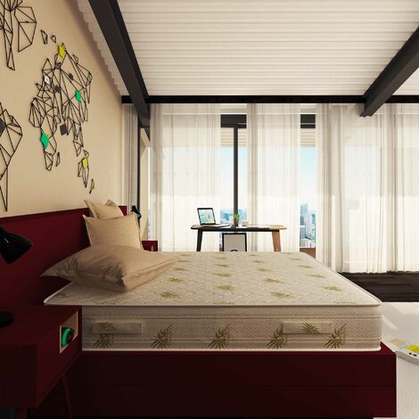 Coprimaterasso Matrimoniale In Aloe Vera - 160x190x16 Cm, Traspirante, Sfoderabile Con Zip, Atossico