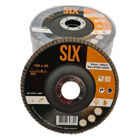 10 disques à lamelles Silex - Ø 125 mm - grain 80 - Qualité pro +