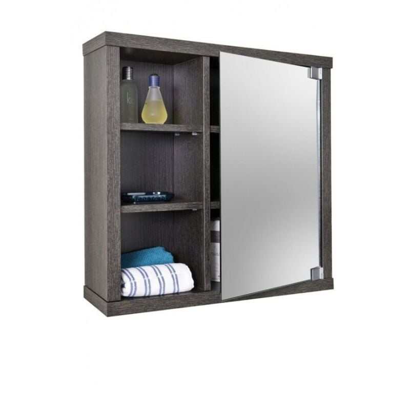 TOPKIT |Mueble Baño espejo Gala 8910 |Mueble de Baño con espejo| Armario de Baño | Wengue