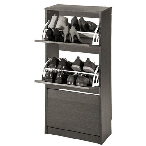 Zapatero VOLGA 51AB TOPKIT Armario zapatero 3 puertas estrecho Medidas: 123x54x25 cm Wengue