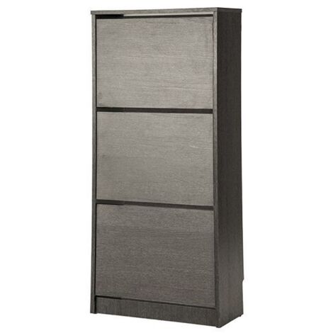 Zapatero VOLGA 51AB TOPKIT Armario zapatero 3 puertas estrecho Medidas: 123x54x25 cm Wengue