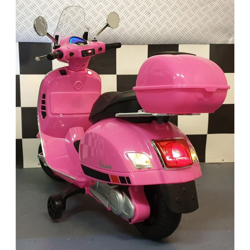 Moto Elettrica per Bambini Vespa GTS Scooter a Batteria 12 Volt Rosa