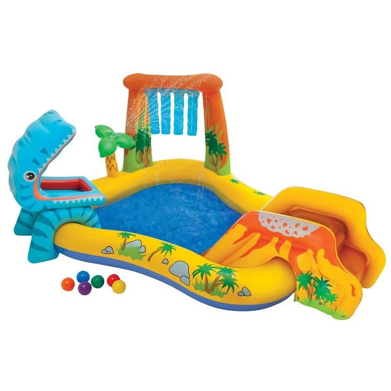 Intex 57453 Piscina Gonfiabile Playground Arcobaleno Con Scivolo