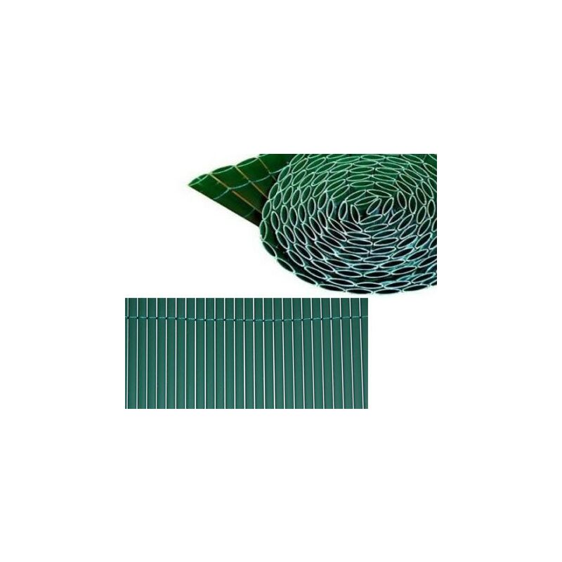 2 Arella Doppia in Bamboo PVC Recinzione 3x2 Ombreggiante Verde Plastica