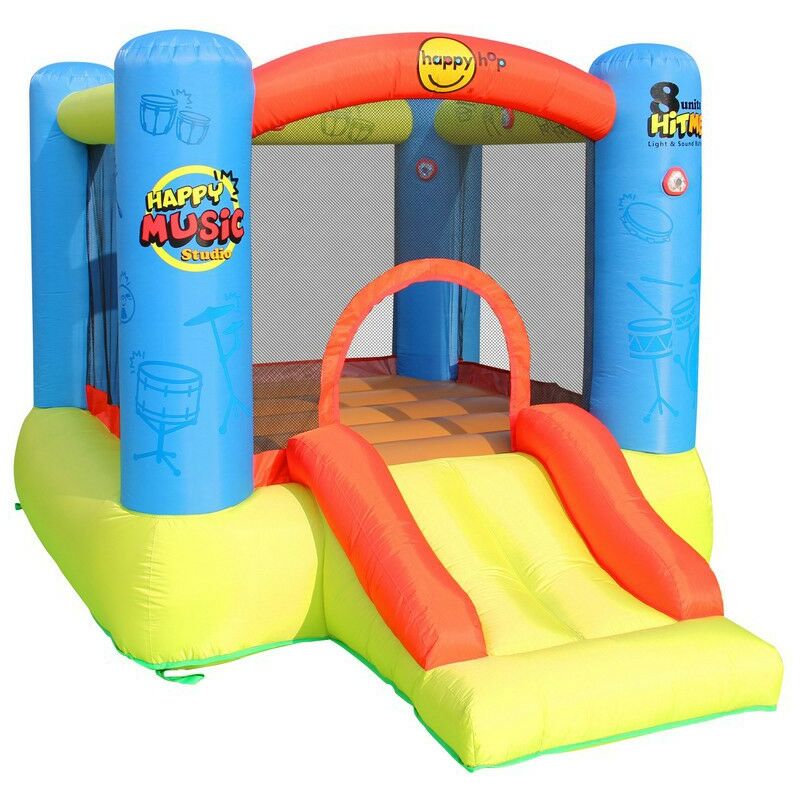 EASYCOMFORT Castello Gonfiabile per Bambini 3-8 Anni con Scivolo, Piscina e  Trampolino, 3x2.7x2m