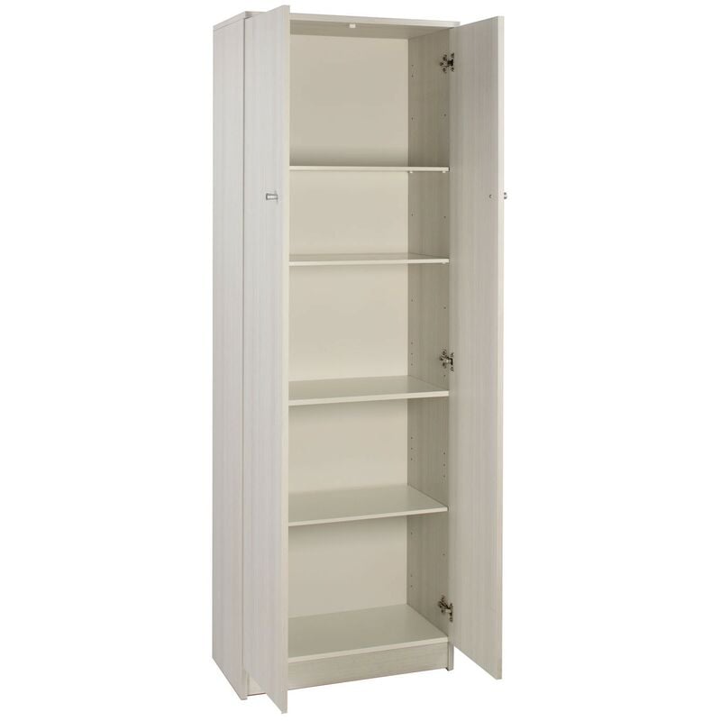 Armadio multifunzionale Z 60, con due ante e ripiani 180,3CM L X 60CM L X  30CM P. Bianco