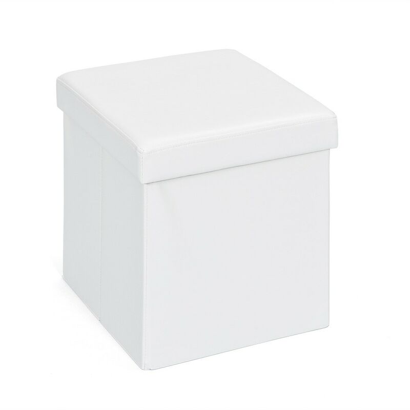 Panca contenitore per bambini 60x30h cm in legno bianco - Nuvy