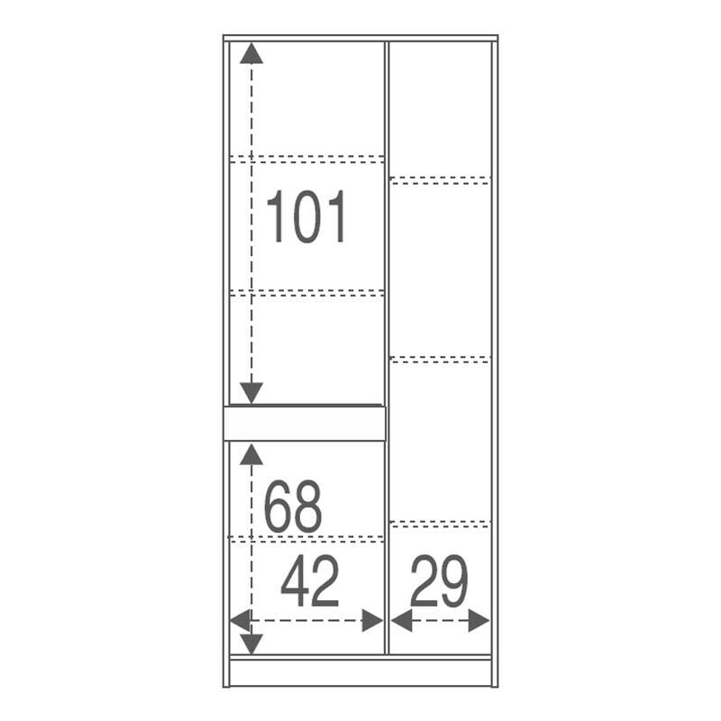 Armadio 180 Bianco 3 Ante Mobile Scarpiera Porta Scope con Ripiani