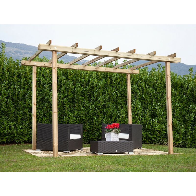 Pergola in Legno 3x4 Gazebo da Giardino Tettoia Pergolato Garage