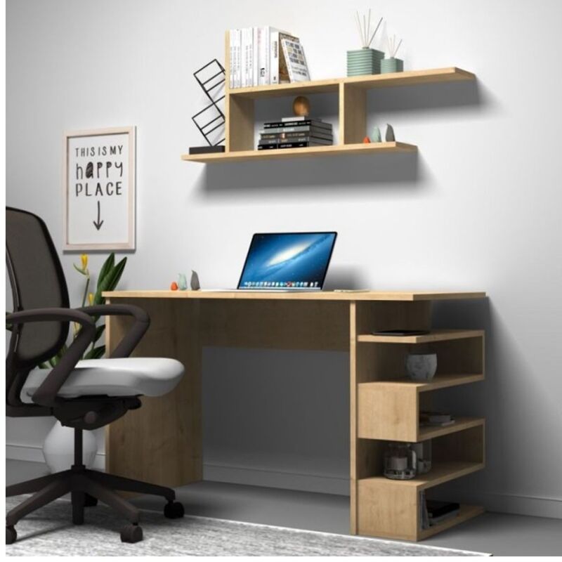 VASAGLE Scrivania Computer Con Luci LED E Prese USB - Scrivania Ufficio/Gaming Con Supporto Monitor E 2 Cassetti - 135x55x90 Cm Marrone Vintage