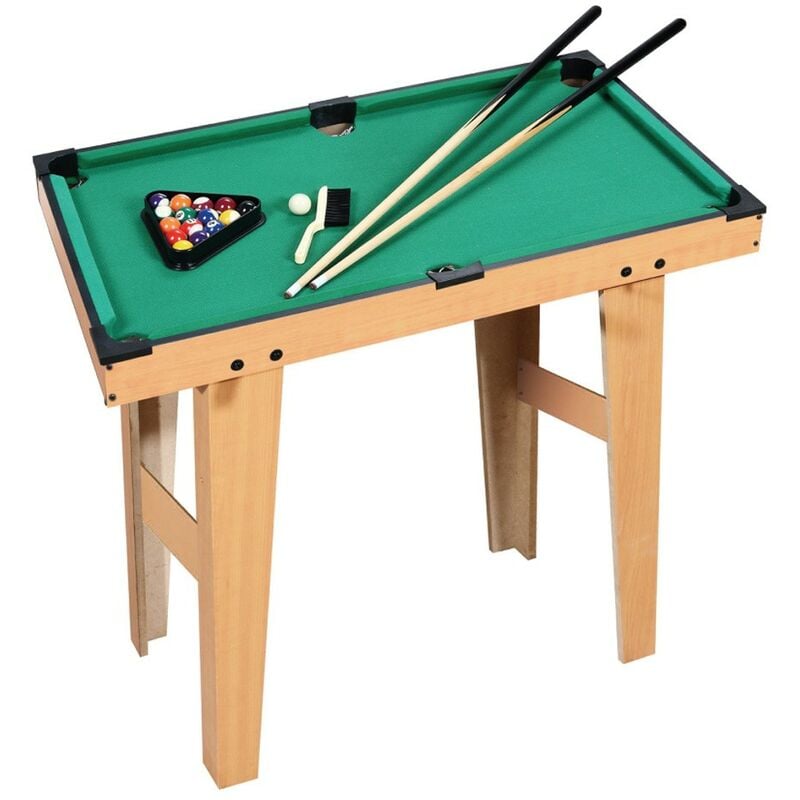 Mini Tavolo da Biliardo per Bambini uso Indoor 2 Stecche Palle numerate  Spazzola