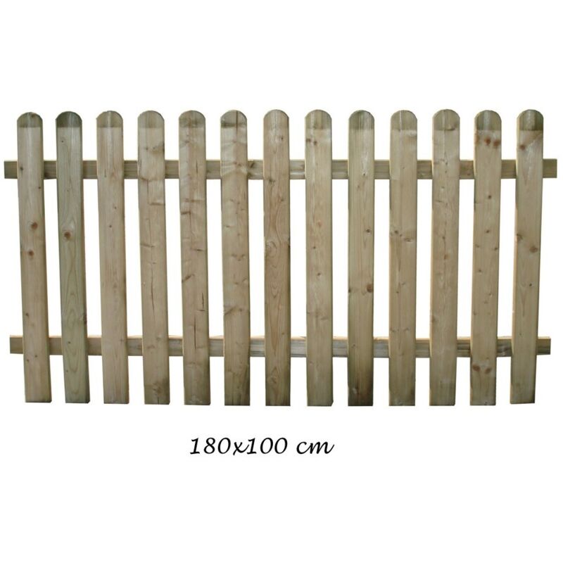 Staccionata 180x100 Bordura in Legno Steccato per Giardino da Recinzione  Recinto Opzioni: 1 Pezzo