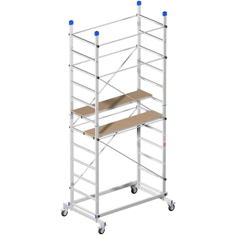 VOUNOT Scala Alluminio Multifunzione 3 in 1, Ponteggio Trabattello