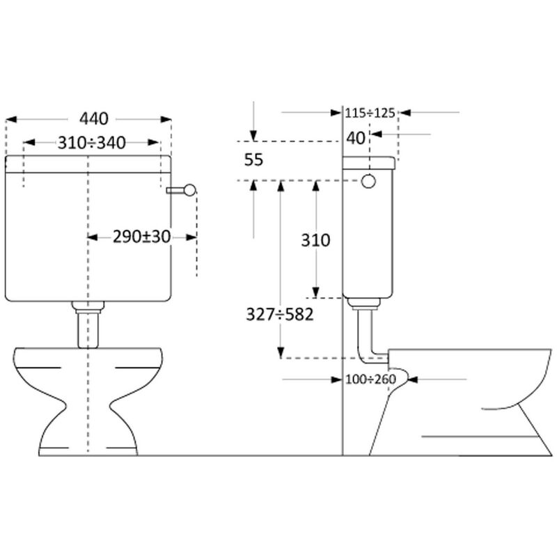 Schwab slim cassetta wc esterna super sottile AP220