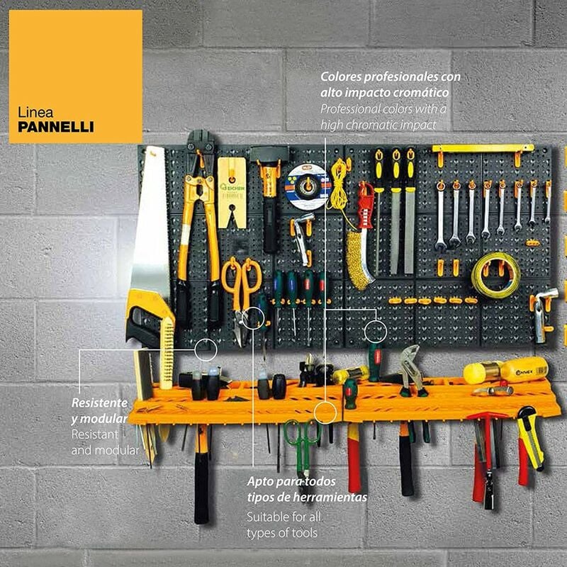 Pannello Portautensili Forato con Ganci Cassette Attrezzi Officina Garage  Banco