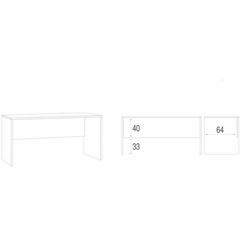 Tavolo Kit Scrivania 160 cm Cemento Moderna da Ufficio Cameretta