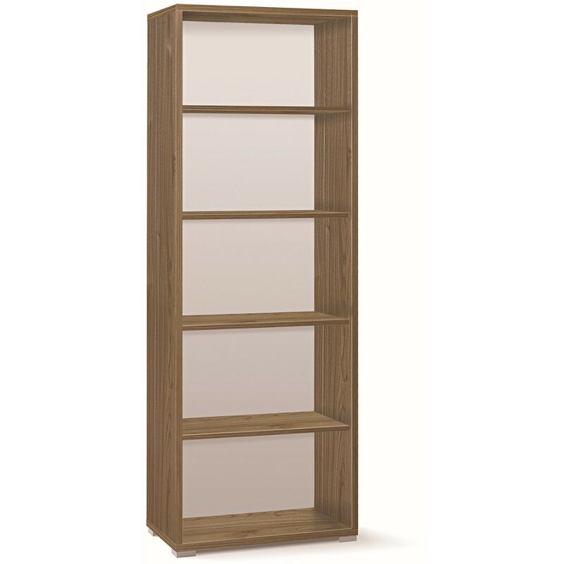 Mensola Legno Massello Scaffale libreria Noce Scuro 2 Ripiani 180