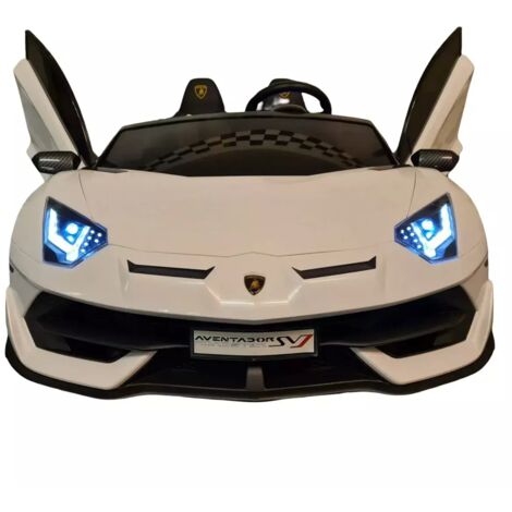 Macchina per Bambini Lamborghini Aventador 2 Persone a Batteria Bianco (1/5)
