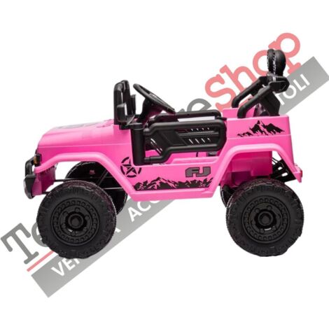 Auto Elettrica Per Bambini 12V FJ Cruiser Little – 1 Posto, 4 Motori, Telecomando, Sedile Pelle, Ruote Gomma, Per 1-3 Anni