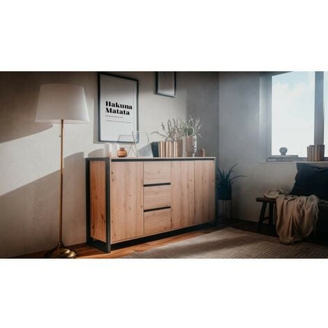 Madia in legno stile classico Mobile-credenza laccato con profili