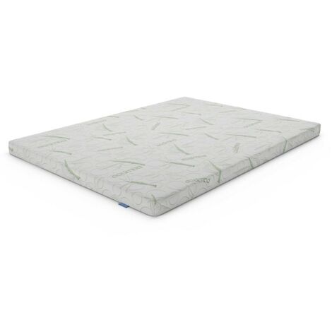 Topper per materasso in memory foam, 7,6 cm, per letto singolo, per  supporto posteriore, lavabile, in bambù, OEKO-TEX&CertiPUR-US (90 x 190 cm