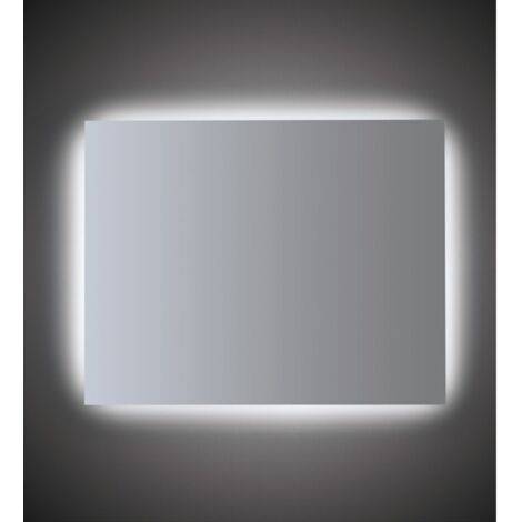 Specchio Moderno Rettangolare da Bagno 110x80 con Illuminazione a Led