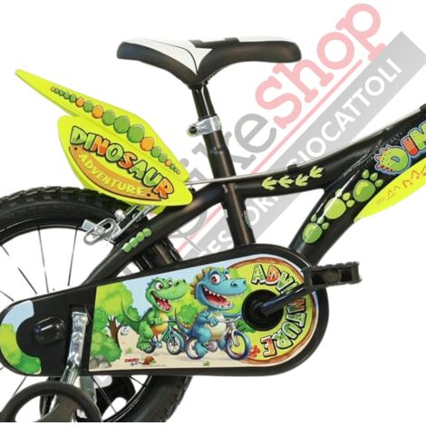 Bicicletta per Bambino 14 Pollici Dinosaur con Rotelle 3 4 5 6 anni Bici  Bimbo