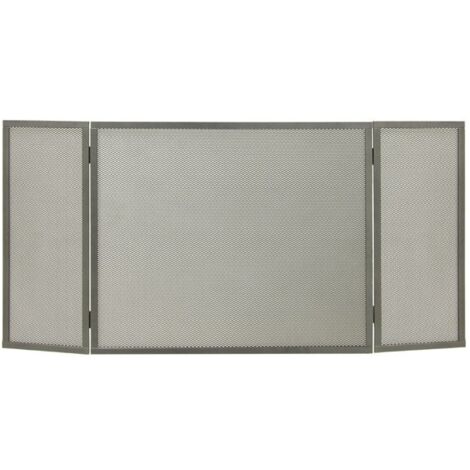 Parascintille per Camino in ferro 100x50 cm Grigio (1/3)
