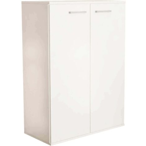 Mobiletto da interno a 2 ante in nobilitato bilaminato bianco Linea Classic - BurlyWood