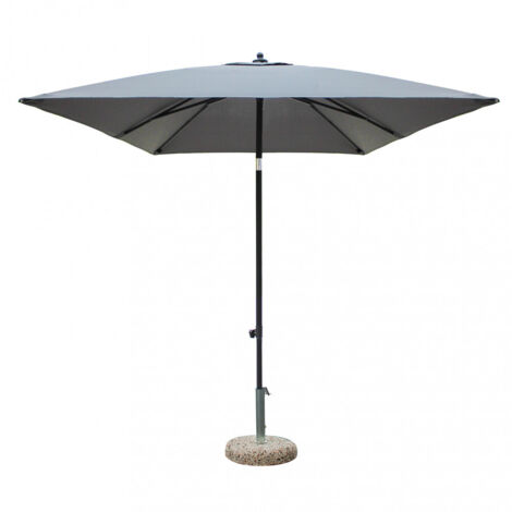 Ombrellone da Giardino Nero Grigio Rettangolare 2x3 Mt Palo Centrale (1/5)