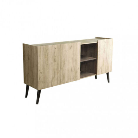 Mobile credenza madia a 3 ante e 2 ripiani da interno casa in legno nobilitato bilaminato Alakei (1/4)